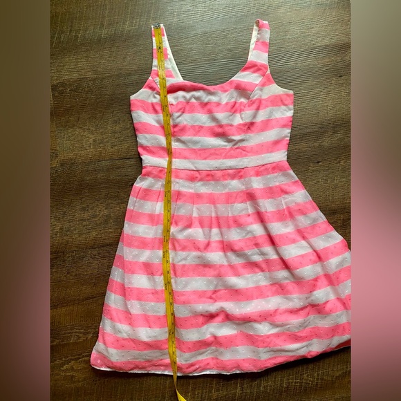 Lilly Pulitzer fit & flare dress pink & white stripes size 8 EUC  summer party - Picture 10 of 16